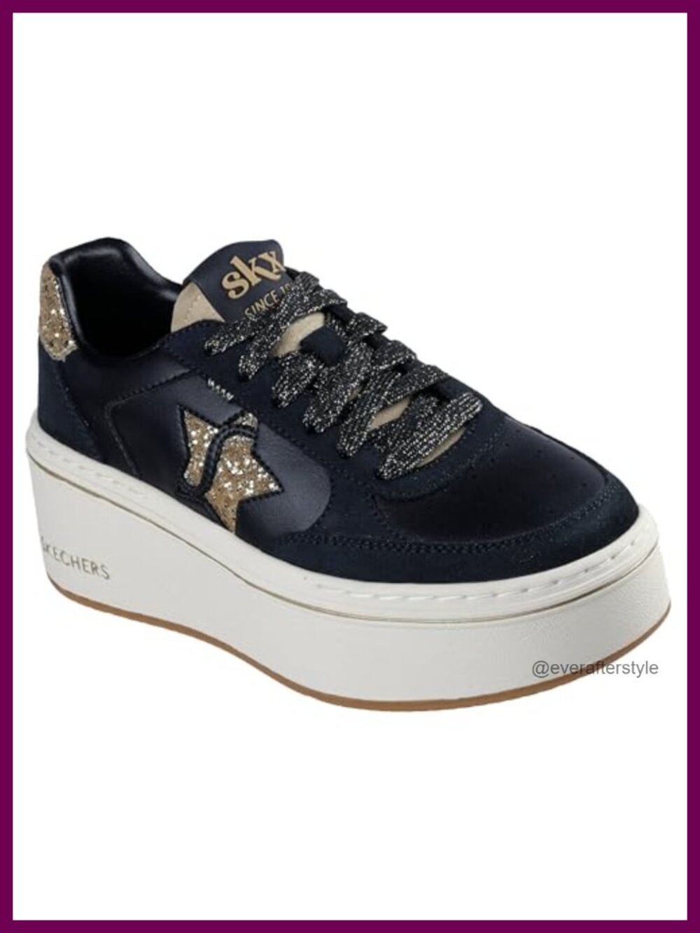 Platform Lace-Up Sneakers Memory Foam